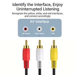 Cable de Audio y Video RCA de Alta Calidad para Auto, HDMI a Jack de <span class=keywords><strong>3.5</strong></span> <span class=keywords><strong>mm</strong></span>, Divisor de Audio AUX de Alta Fidelidad para Auto, 1.5 3 <span class=keywords><strong>AV</strong></span> M - Product Image 2