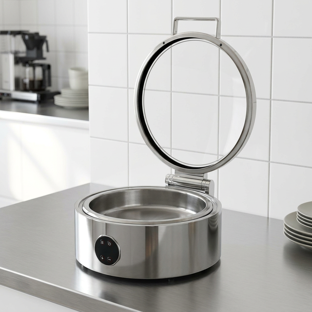 Food Warmers Buffet Serving Catering Hall Dry Heat Waterless Round Chafing Dish