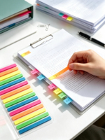 Blocs-notes personnalisés en gros aux couleurs vives, notes adhésives de bureau, marque-pages en film PET autocollants, onglets d'indexation personnalisés