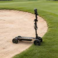 Scooter de golf électrique léger de 21 kg à 4 roues, double moteur, chariot de golf vertical avec support pour sac de golf