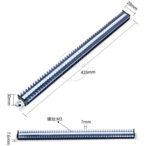 Td-1550เทอร์มินัลบล็อกแบบสกรู50P 15A การติดตั้งสูงสุด11-20 AWG AC DC - Product Image 2