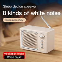 Haut-parleur de sommeil à bruit blanc au design rétro mini-téléviseur - Sans fil pour sortie 5.3 10W, éclairage LED RGB, radio portable alimentée par batterie