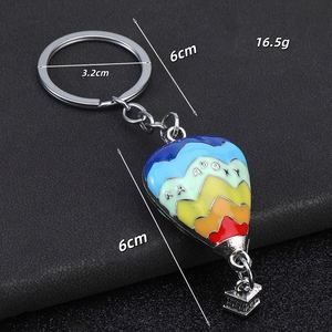 Nouveaux porte-clés en métal 3D personnalisés en forme de montgolfière, souvenirs de voyage créatifs de Turquie KAPADOKYA, porte-clés en alliage imprimés UV - Product Image 5