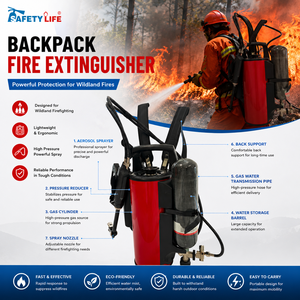 Estintore a Zaino per Incendi Boschivi, Attrezzatura Portatile per la Protezione Antincendio con Pompa ad Acqua Nebulizzata per Esterni - Product Image 1