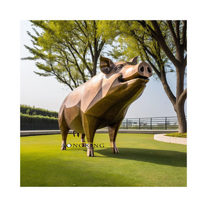 Vendita calda grande <span class=keywords><strong>bronzo</strong></span> statua di maiale di buon auspicio tecnica di fusione <span class=keywords><strong>in</strong></span> metallo <span class=keywords><strong>statuetta</strong></span> di alta qualità - Product Image 3