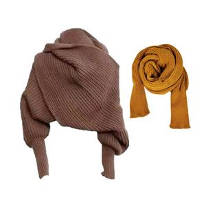 Involucro di lana e scialli <span class=keywords><strong>con</strong></span> <span class=keywords><strong>maniche</strong></span> a maglia lunga Super spessa da donna invernali mantengono caldo - Product Image 1