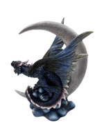 Figurine OEM en résine poly Figurine de dragon lune de feu Statue de dragon des douanes Figurine fantastique