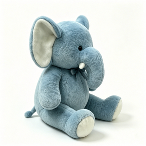 Elefante de Peluche Azul Personalizado, Adorable Peluche de Elefante con Orejas Grandes y Lazo - Product Image 5