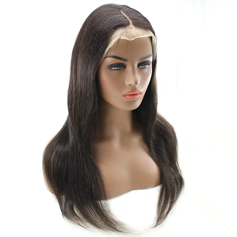 Long Brazilian Hair Lace Wig Top Grade Human Hair for Women Swiss Lace Medium Brown Grade from 14"to 30" Average Size
