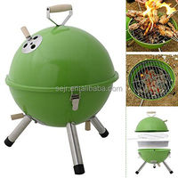 SEJR Mini Barbecue Pliant Portable au Charbon de Bois, Rond, en Acier Thermolaqué, 12 Pouces, pour Camping