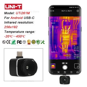 UNI-T UTi120Mobile UTi120MS UTi256M UTi260M UTi261M กล้องถ่ายภาพความร้อนอินฟราเรด ความละเอียด 256x192 (ไม่ใช่กล้องถ่ายภาพความร้อนแบบอินฟราเรดทั่วไป) - Product Image 1