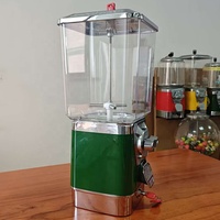 Distributeur automatique de bonbons en vrac Commercial Square Globe Gumball Machine, à monnayeur, pour capsules et balles rebondissantes de 22 à 35 mm TR618S