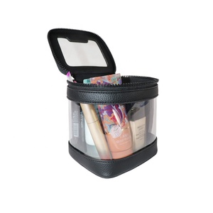 PU PVC Customize <b>Bag</b> Cosmetic <b>Bag</b> <b>transparent</b> Clear PVC PU Travel <b>Makeup</b> <b>Bag</b> Waterproof And Felt Cosmetic <b>bag</b> - Product Image 6
