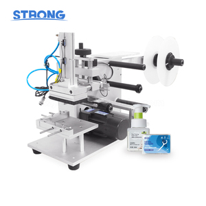 Flat Surface <b>Label</b> <b>Applicator</b> Desktop Square Flat Bottle Labeling Machines Semi Automatic PP Bag Sticker Electrically - Product Image 1