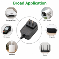 Adaptateur secteur 9V 2A AC/DC avec prise US, alimentation à découpage de remplacement pour système de sécurité 24/7, éclairage LED haute efficacité