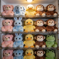 Promo Panas Boneka Monyet Lucu Super Lembut Bentuk Bebek Mainan Plush Penghilang Stres Hadiah 8 inci Boneka Hewan untuk Anak-anak