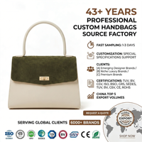Tas Selempang Kulit PU Suede Hijau Tua Mewah Dua Warna Elegan Bergaya Chic Sehari-hari untuk Wanita, Tas Tangan OEM Custom