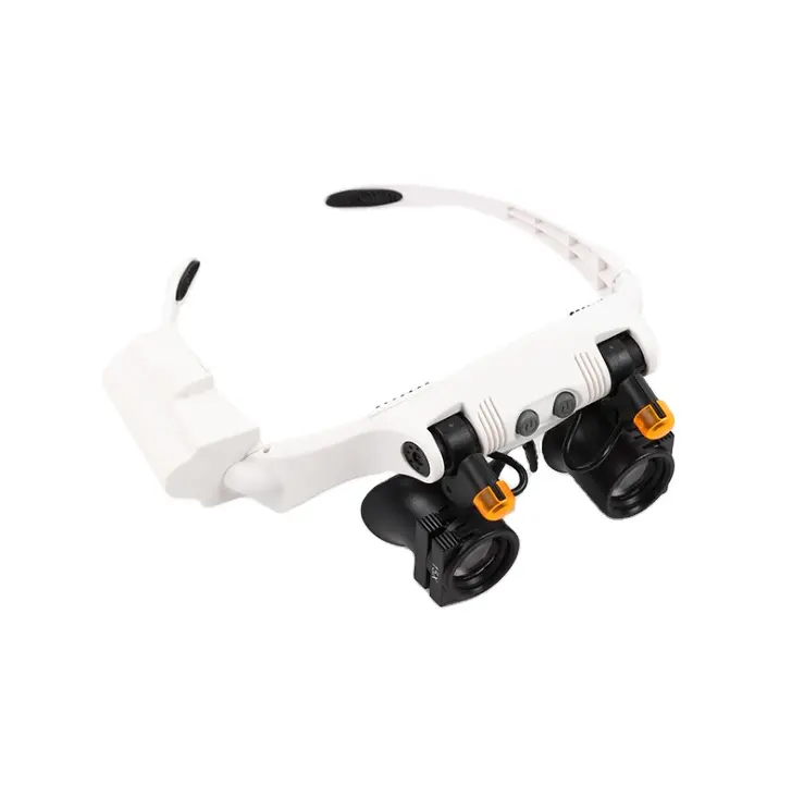 32225-21SX Head Mount Magnifier Headband LED Illuminated Magnifier with Interchangeable Cold and Warm Lights Magnifying Glass