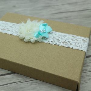 Ensemble jarretelles en dentelle 1 pièce, jarretelles extensibles en dentelle avec fleurs de Rose vertes pour mariée - Product Image 6