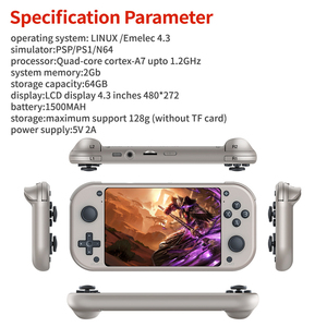 M17 Consola de videojuegos portátil 64G 128G Sistema Linux de código abierto HD Pantalla de 4,3 pulgadas Reproductor de <span class=keywords><strong>video</strong></span> de bolsillo portátil Juegos <span class=keywords><strong>Retro</strong></span> - Product Image 5