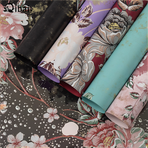 Custom Floral Pattern Art <b>Paper</b> <b>Roll</b> 100GSM Waterproof Coated Double Side Virgin Pulp Craft Gift Packaging <b>Paper</b> - Product Image 2
