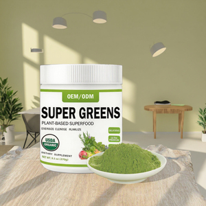 Poudre de superaliments verts vert herbe - Biologique, soutien à la digestion et à l'immunité, usage adulte - Product Image 2