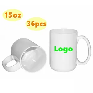 Ceramic Mug Supplier 15oz New Bone China Large White Sublimation Blank Coffee Mug