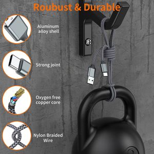 Dajiang OEM tùy chỉnh 3A nhanh USB A để USB C cáp PVC áo khoác với braid che chắn USB Loại C sạc truyền dữ liệu cho điện thoại - Product Image 5