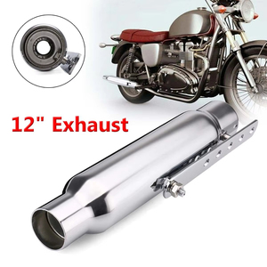 Silencieux d'échappement de moto rétro vintage classique électro-plaqué Moto pour <span class=keywords><strong>Cafe</strong></span> <span class=keywords><strong>Racer</strong></span> Bobber Chopper Custom - Product Image 4