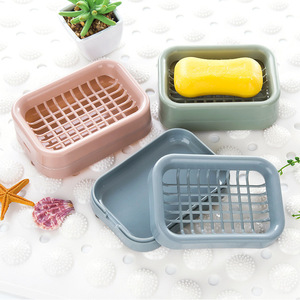 Double Layer Mesh <b>Soap</b> <b>Dish</b> Rectangular PP Scandinavian Style Bathroom Drain Storage <b>Soap</b> <b>Holder</b> - Product Image 3