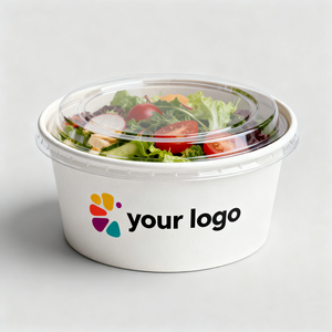 Tazón de Papel Redondo para Sopa o Ensalada, con Tapa, para Llevar, Personalizado con Logotipo, Desechable, para Comida y Bebidas - Product Image 3