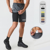 Short de sport 2-en-1 pour homme avec short intégré – Idéal pour la course, l'entraînement et le jogging – Boxer de sport pour hommes