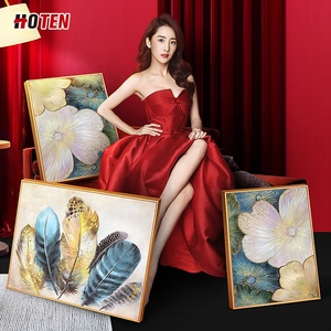 Dipinto a Olio Astratto Moderno su Tela, Fatto a Mano, <span class=keywords><strong>Dimensioni</strong></span> Personalizzabili, per Sfondo Divano Soggiorno, Murale da Parete Camera da Letto - Product Image 1