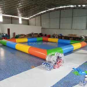 Piscine gonflable rectangulaire multicolore pour l'<span class=keywords><strong>extérieur</strong></span>, usage commercial ou <span class=keywords><strong>loisirs</strong></span> aquatiques estivaux - Product Image 4