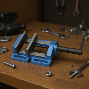 Tornillo de Banco Fervi de 6 Pulgadas, Resistente, de Metal, con Mordazas Ajustables para Uso en Taller - Product Image 3