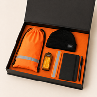 Maßgeschneidertes Halloween-Sicherheits-Giveaway-Set für Freiwillige mit Reflektierender Tasche, Mützenclip, Licht, Armband, Notizbuch und Stift vom Lieferanten