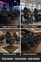 Chaise de jeu ergonomique avec massage et repose-pieds, en cuir PU, pivotante à 360°, chaise de bureau de direction robuste, hauteur réglable