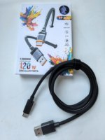 Kabel Data Android V8 XF-632L L ke USB Pengisian Cepat 120W untuk Ponsel, Komputer, Tablet, Konduktor Tembaga Murni - Best Seller