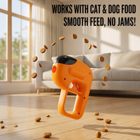 Lanceur de nourriture pour animaux de compagnie, jouet interactif moderne et écologique pour chiens et chats, pistolet à friandises en plastique de qualité alimentaire, pour l'entraînement et le soulagement de l'ennui