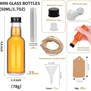 <span class=keywords><strong>Botellas</strong></span> <span class=keywords><strong>de</strong></span> Licor <span class=keywords><strong>de</strong></span> Vidrio Mini <span class=keywords><strong>de</strong></span> 50 ml con Tapas <span class=keywords><strong>de</strong></span> Rosca <span class=keywords><strong>de</strong></span> Aluminio Negro, <span class=keywords><strong>Botellas</strong></span> <span class=keywords><strong>de</strong></span> <span class=keywords><strong>Vino</strong></span> Vacías Reutilizables <span class=keywords><strong>de</strong></span> 1.7 oz <span class=keywords><strong>para</strong></span> Navidad, Cumpleaños, Bodas - Product Image 3
