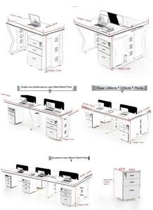 <span class=keywords><strong>Bureau</strong></span> de travail moderne pour 2 personnes avec <span class=keywords><strong>cloison</strong></span> et tiroirs de rangement, poste de travail informatique pour <span class=keywords><strong>bureau</strong></span> commercial et espace ouvert - Product Image 6