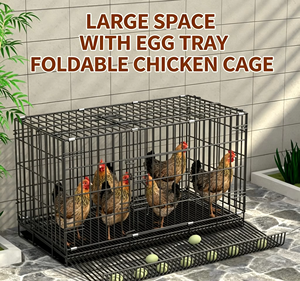 Chicken Coop Fence Poultry Balcony Folding Breeding Cage Cleaning Manure Outdoor Automatic Egg-laying - Product Image 2