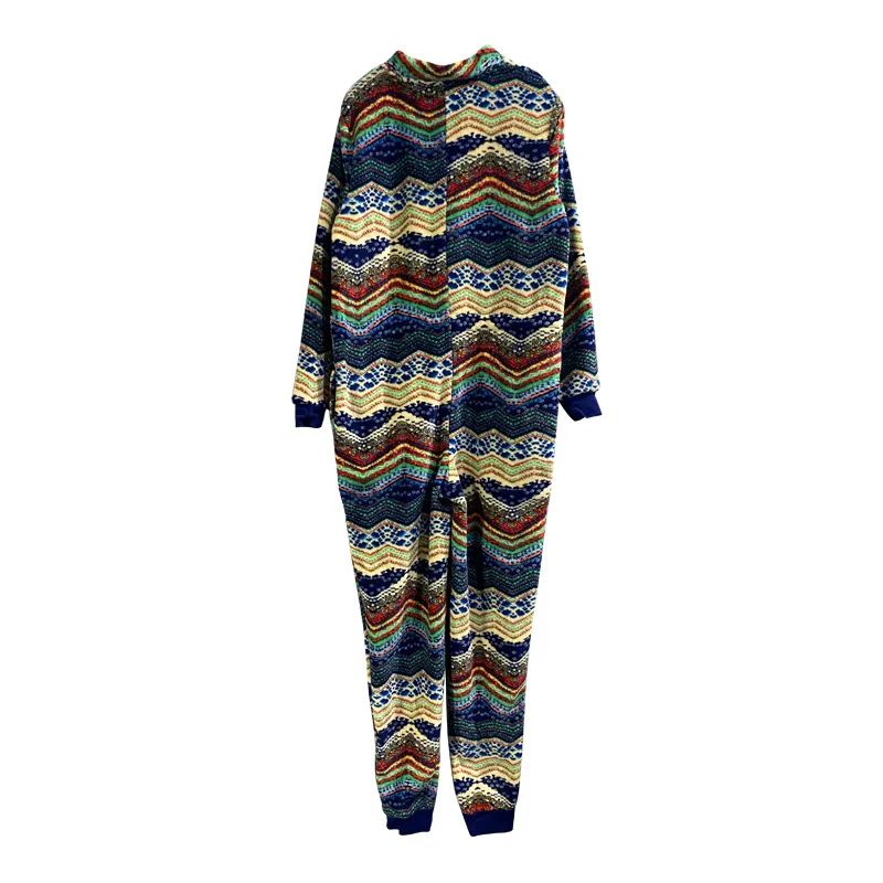 Manches longues Onesie pour adulte unisexe personnalisé combinaison pyjamas haute qualité coton décontracté couleur impression motif vêtements d'hiver tricoté