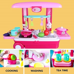 Jouets alimentaires avec adorable valise de voyage, jeu de <span class=keywords><strong>cuisine</strong></span> d'imitation avec lumière et son, jouets de <span class=keywords><strong>cuisine</strong></span> pour enfants - Product Image 3