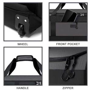 Bolsa de Lona Plegable Extra Grande de Poliéster con Bolsillos con Cremallera, Bolsillo Impermeable, para Gimnasio, Deportes, Viajes, Fin de Semana, Gran Capacidad - Product Image 3