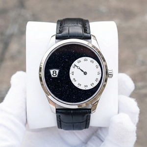 Reloj de Pulsera Minimalista con Movimiento Automático de Horas Saltantes, Esfera de Aventurina, Correa de Cuero, Fabricante OEM con Logotipo Personalizable - Product Image 2