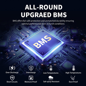 Paket Baterai Lithium Ion ESG Scalable 12.8V 200Ah LiFePO4 2000 Siklus dengan BMS Terlindungi untuk Penyimpanan Energi Rumah, RV & Kapal - Product Image 5