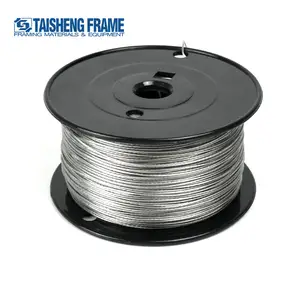 Fil d'image en acier inoxydable en plastique enduit de TS-F02 Corde 3 # fil suspendu pour image