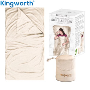 Kingworth <span class=keywords><strong>Drap</strong></span> de sac de couchage léger en soie de mûrier Équipement de camping moderne pour le voyage en plein air pour l'<span class=keywords><strong>été</strong></span> - Product Image 2