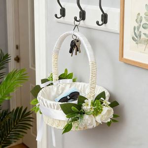 Cesta de pétalos de encaje para niñas, damas de honor, accesorios de fotografía para fiestas, venta al por mayor, para bodas - Product Image 2